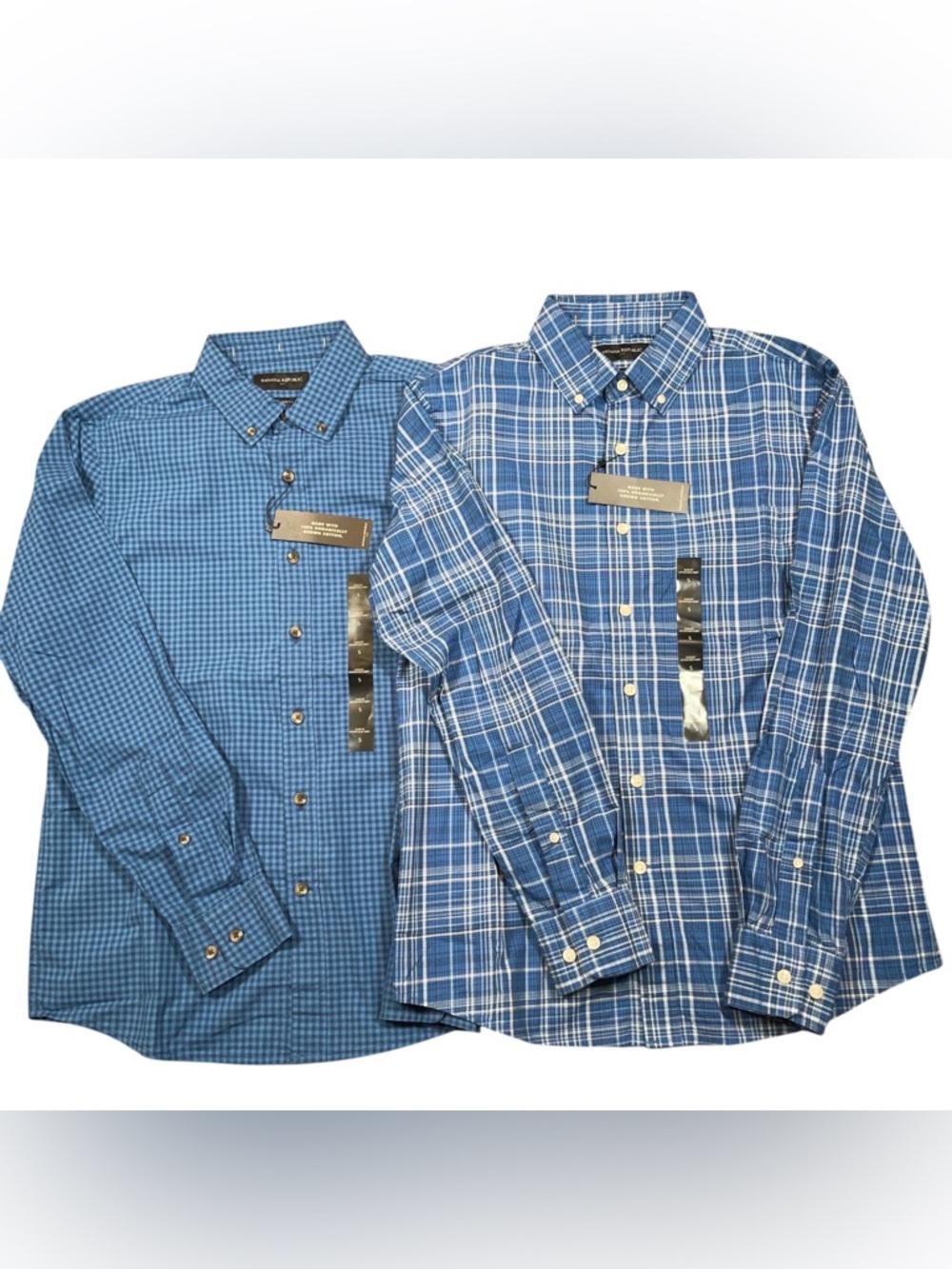 Banana Republic Slim Fit Untucked Shirts Bundle Small NWT